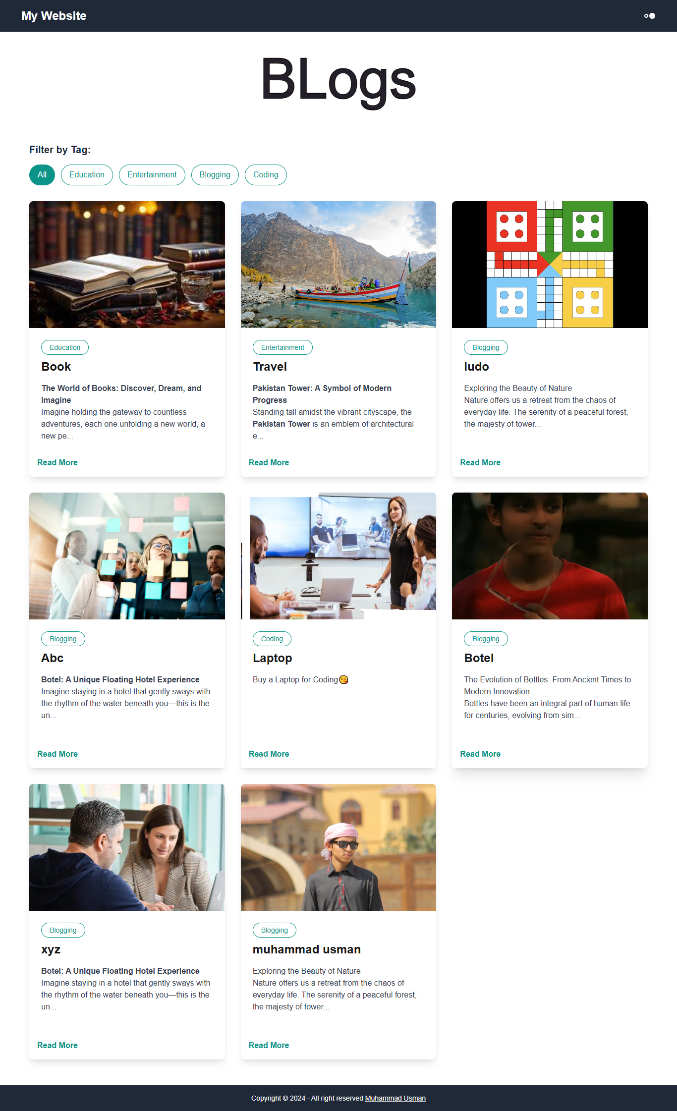 Developed a Firebase-backed blog site with user authentication, enabling users to add, save, and comment on posts, while admins exclusively manage editing and deleting content.